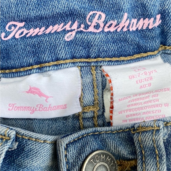 Tommy Bahama Kids Jean Shorts. Light Blue. Adjustable Waistband. Size 8. EUC. - Picture 4 of 6